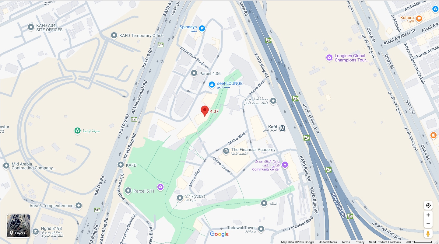 Building 4.07, Floor 7, Innovation Blvd, KAFD, Riyadh, Saudi Arabia, 13519